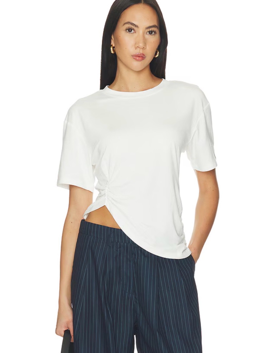 Lioness White Short-Sleeve Tee with Side Twist